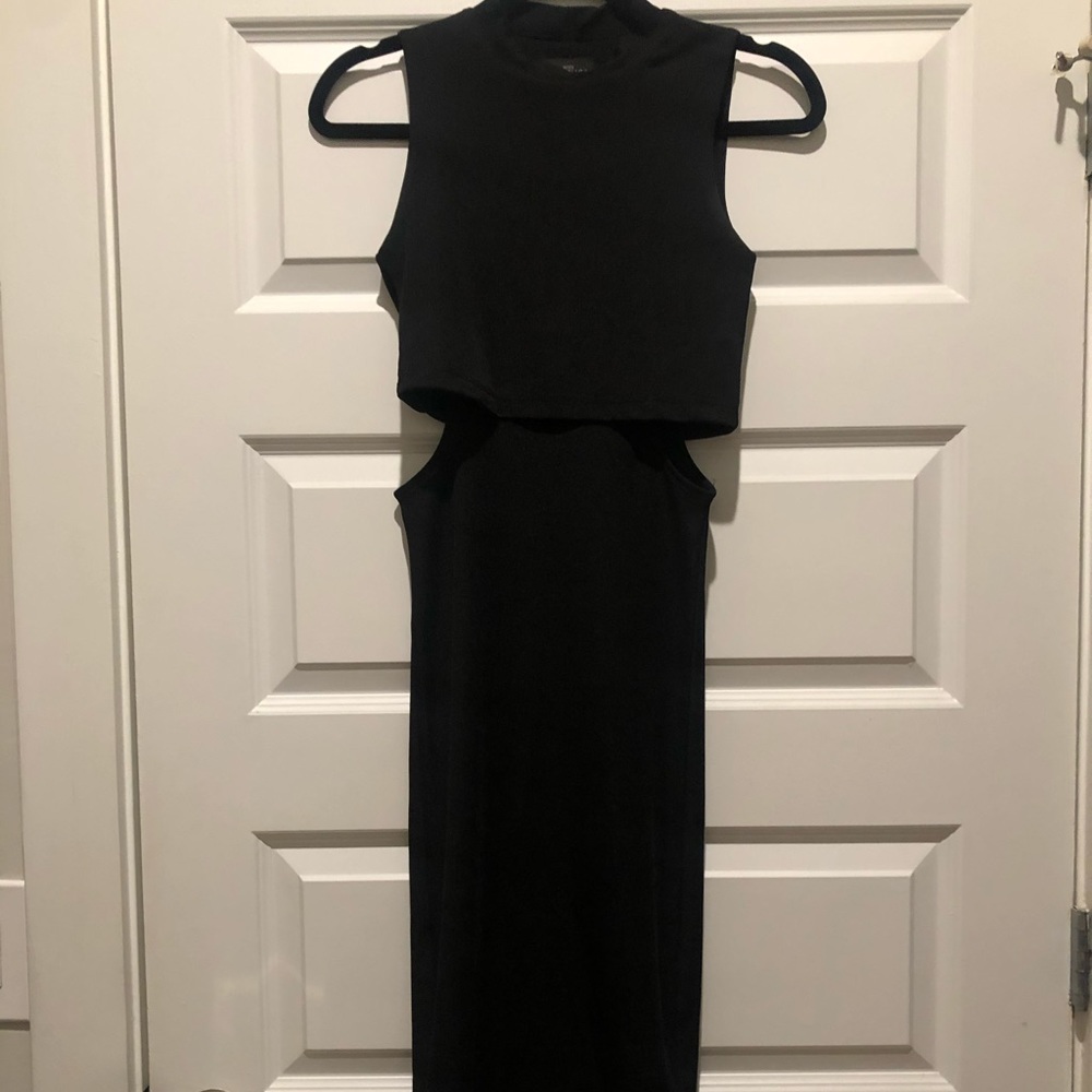 Black Topshop Body-Hugging Maxi Dress